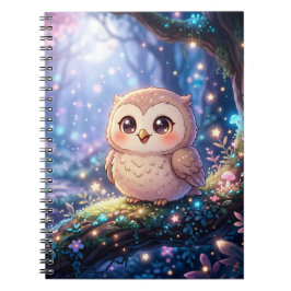 Cuaderno Kawaii Night Owl, Nota en espiral de búho