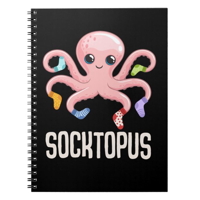 Cuaderno Kawaii Octopus Cute Kraken Sea Lover (Frente)