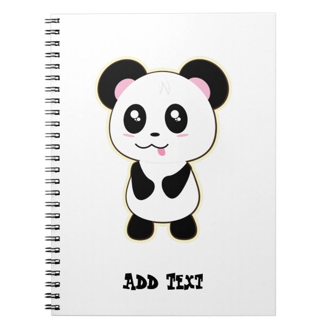Cuaderno Kawaii Panda lindo (Frente)
