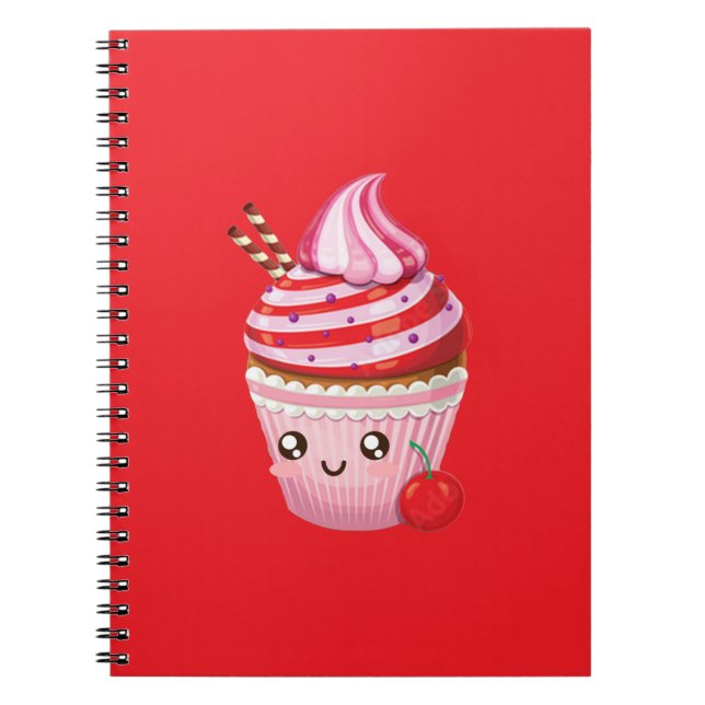 Cuaderno Kawaii Peppermint Surprise Cupcakes Cojín decorati (Frente)