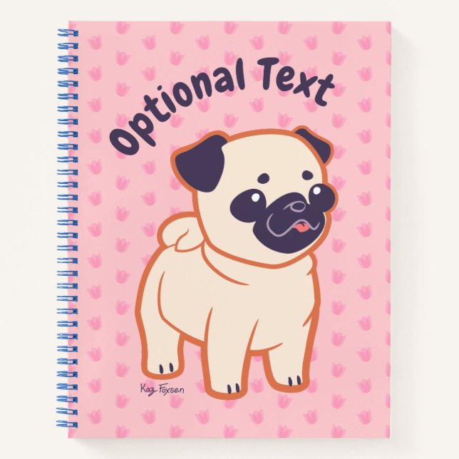 Cuaderno Kawaii Pug (Anverso)