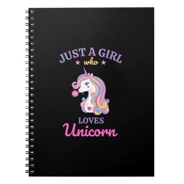 Cuaderno Kawaii Rainbow Unicornio mágico colorido (Frente)