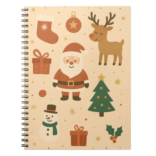 Cuaderno Kawaii Santa & Reindeer – Festive Christmas (Frente)