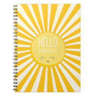 Cuaderno KAWAII SKY brillante sol brillante amarillo sonrie