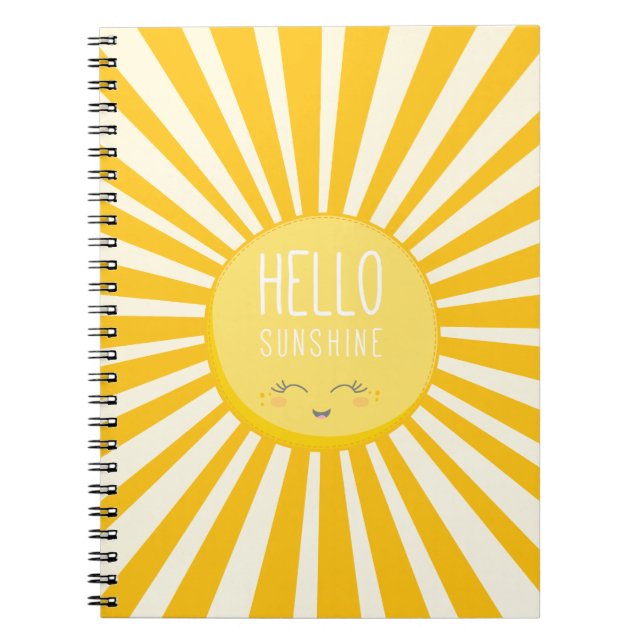 Cuaderno KAWAII SKY brillante sol brillante amarillo sonrie (Frente)