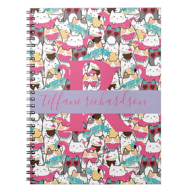 Cuaderno Kawaii Summer Cute Kitty Gats (Frente)