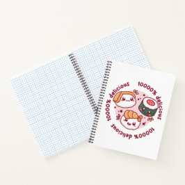 Cuaderno kawaii sushi con citas graciosas para el amante ne