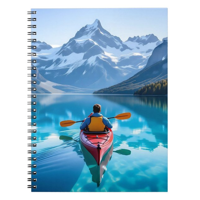 Cuaderno  Kayaking in Mountains  Beautiful Nature (Frente)