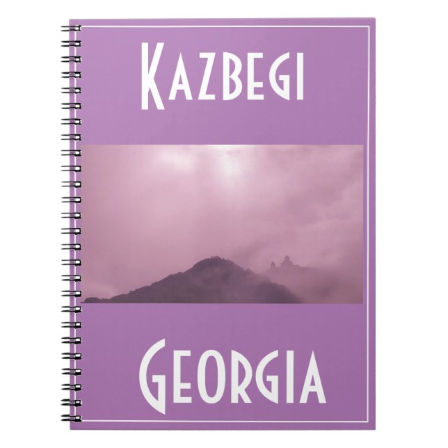 Cuaderno Kazbegi Stepantsminda Georgia Caucuses Montañas (Frente)