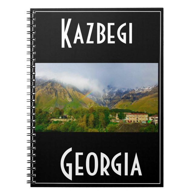 Cuaderno Kazbegi Stepantsminda Georgia Caucuses Montañas (Frente)