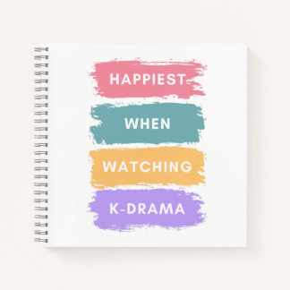 Cuaderno Kdrama Colorful Minimal Typography Korean Drama No