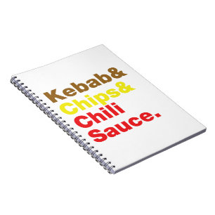 Cuaderno Kebab, Chips y Salsa de Chili.