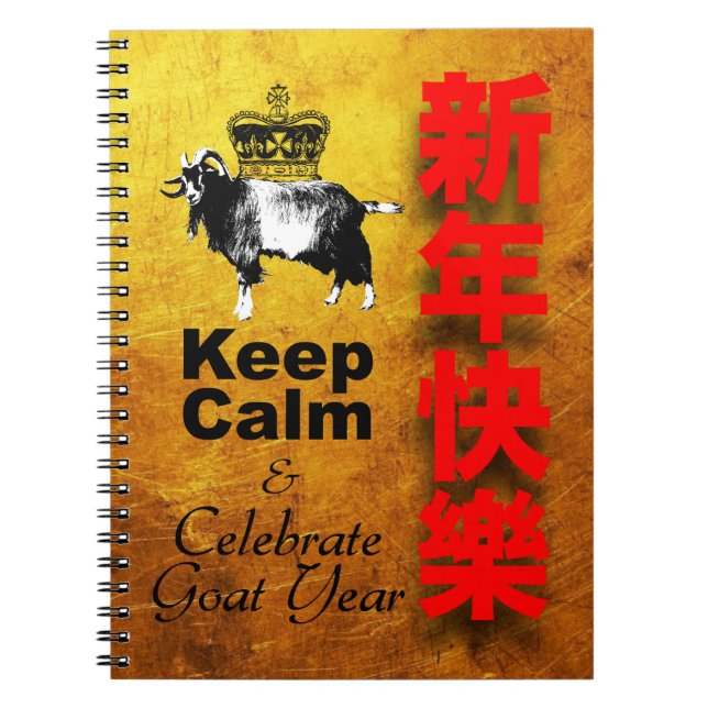 Cuaderno Keep Calm and Celebrate Goat Year 2027 NB2 (Frente)