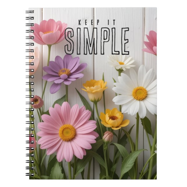 Cuaderno "Keep It Simple" Floral (Frente)
