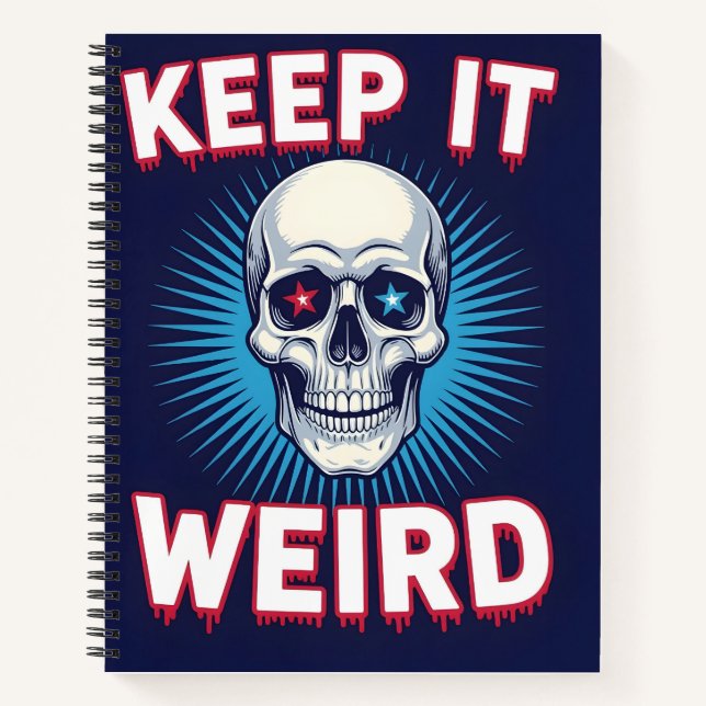Cuaderno Keep It Weird Skull (Anverso)