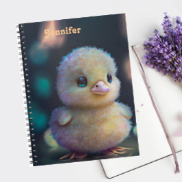 Cuaderno Keepsake Cute Personalizado Whimsical Pato amarill