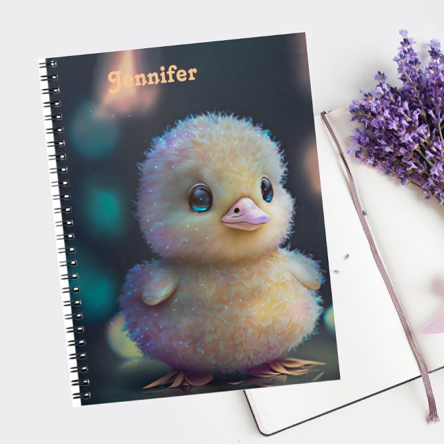 Cuaderno Keepsake Cute Personalizado Whimsical Pato amarill (Subido por el creador)