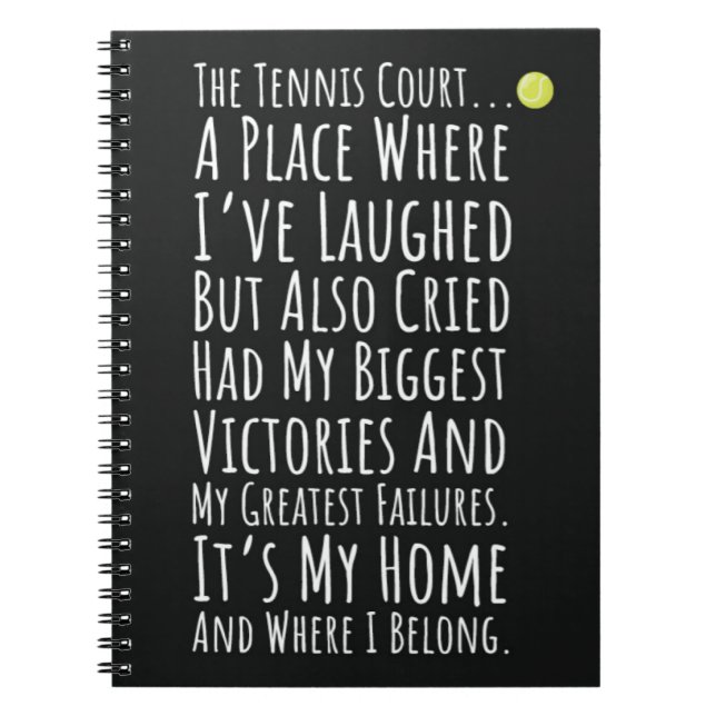 Cuaderno Keepsake Tennis Gifts Para Los Niños Deportivos De (Frente)