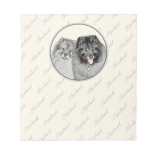 Cuaderno Keeshond Gráficos Keeshond Madre e Hijo