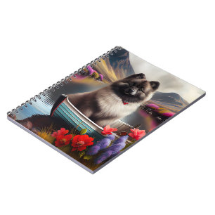 Cuaderno Keeshond on a Paddle: A Scenic Adventure