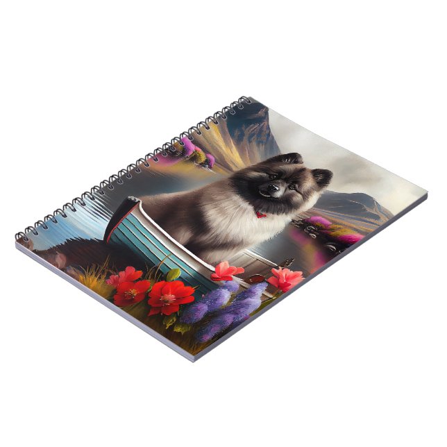 Cuaderno Keeshond on a Paddle: A Scenic Adventure (Lado Izquierdo)