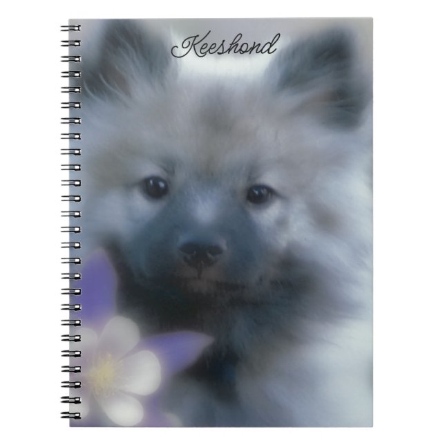 Cuaderno Keeshond y Columbine - Fotografía de perro (Frente)