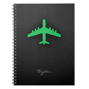 Cuaderno Kelly Green Airplane