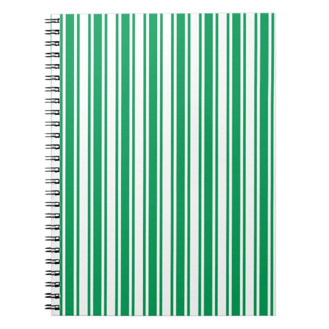 Cuaderno Kelly rayas de caramelo verde y blanco (Frente)
