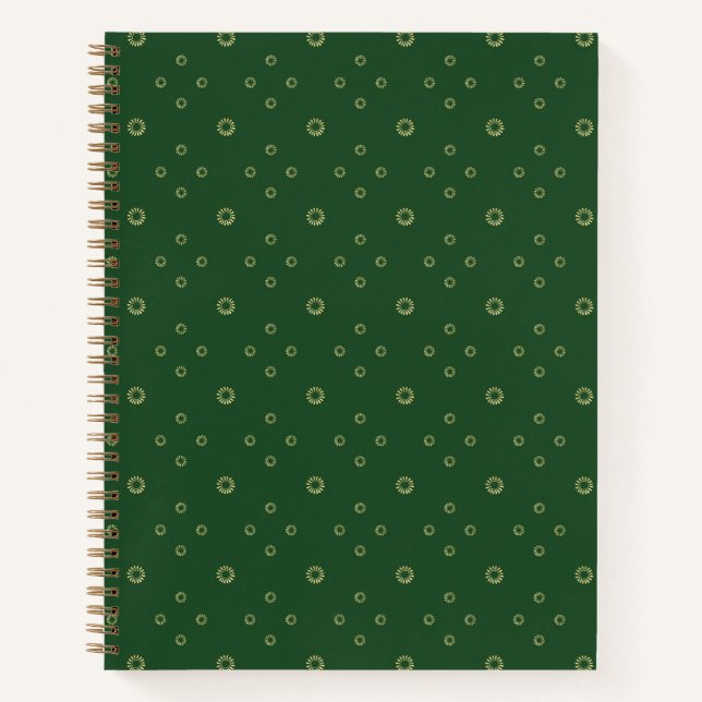 Cuaderno Kelly Verde | Zinnia Dorada Sol (Anverso)