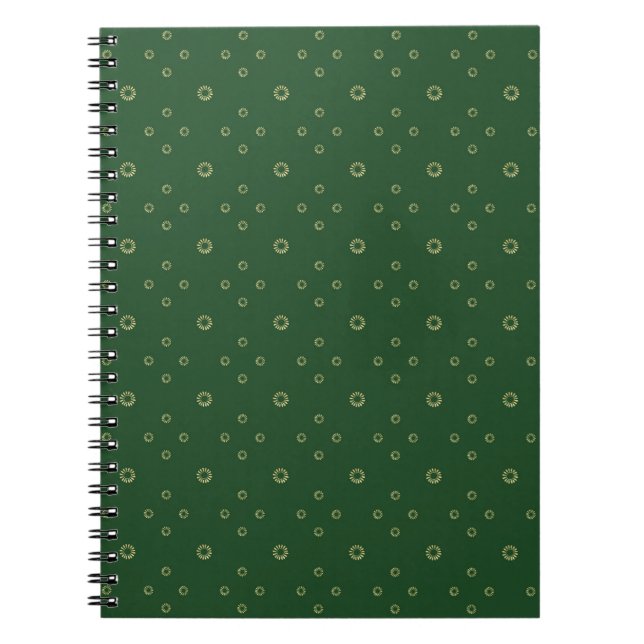 Cuaderno Kelly Verde | Zinnia Dorada Sol (Frente)