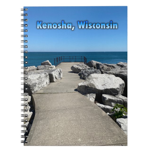 Cuaderno Kenosha, Wisconsin en el lago Michigan (Frente)
