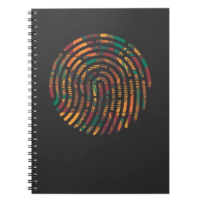 Cuaderno Kente Pattern African Ghana Fingprint nwentoma (Frente)