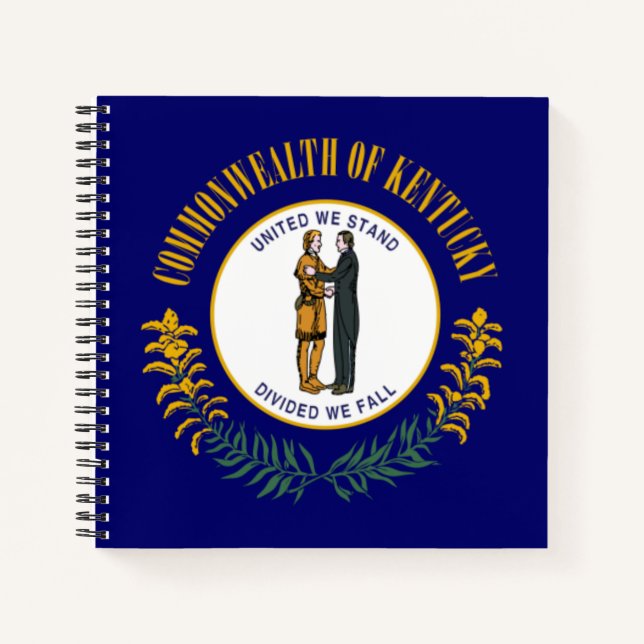 Cuaderno Kentucky: Bandera estatal de la Commonwealth de Bl (Anverso)