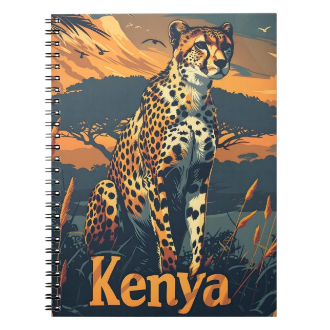 Cuaderno Kenya Cheetah Vintage (Frente)