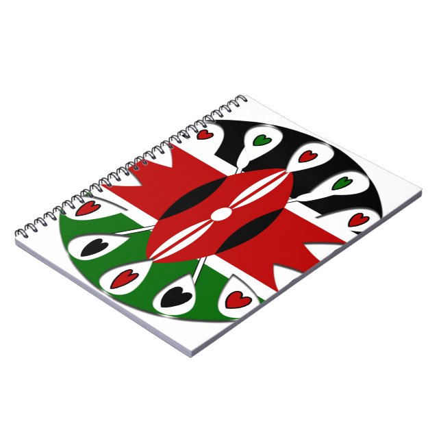 Cuaderno Kenya: Motif de arte de la bandera (Lado Izquierdo)