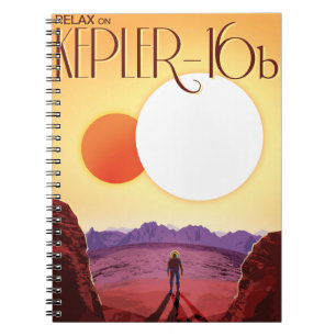 Cuaderno Kepler-16b: Puesta de sol solar binaria Arte espac