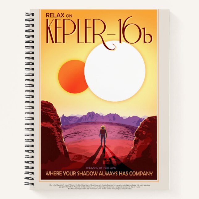 Cuaderno Kepler Space Travel Destination Planet Adventure (Anverso)