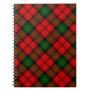 Cuaderno Kerr tartán rojo verde a cuadros