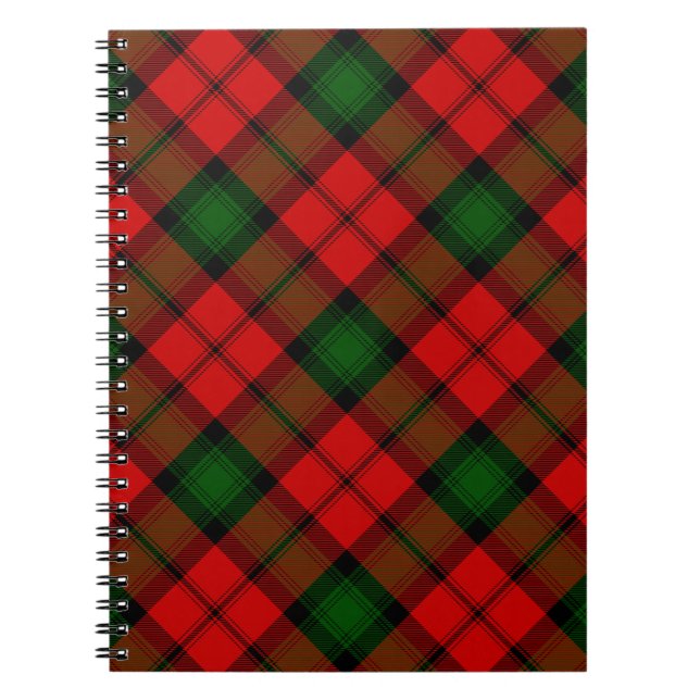 Cuaderno Kerr tartán rojo verde a cuadros (Frente)