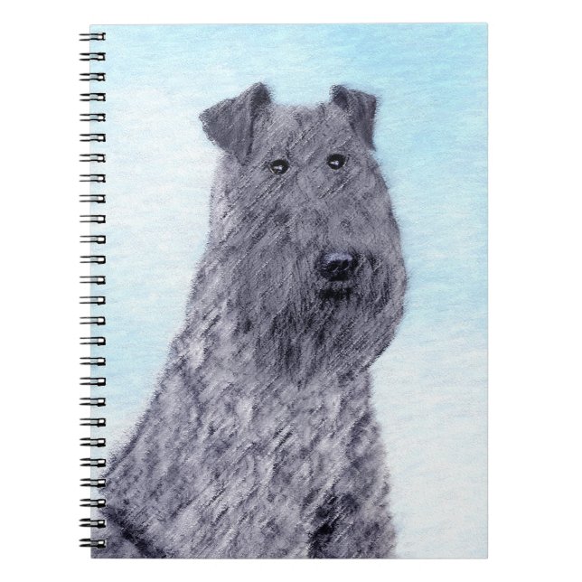 Cuaderno Kerry Blue Terrier Pintura Cute Original Perro Art (Frente)