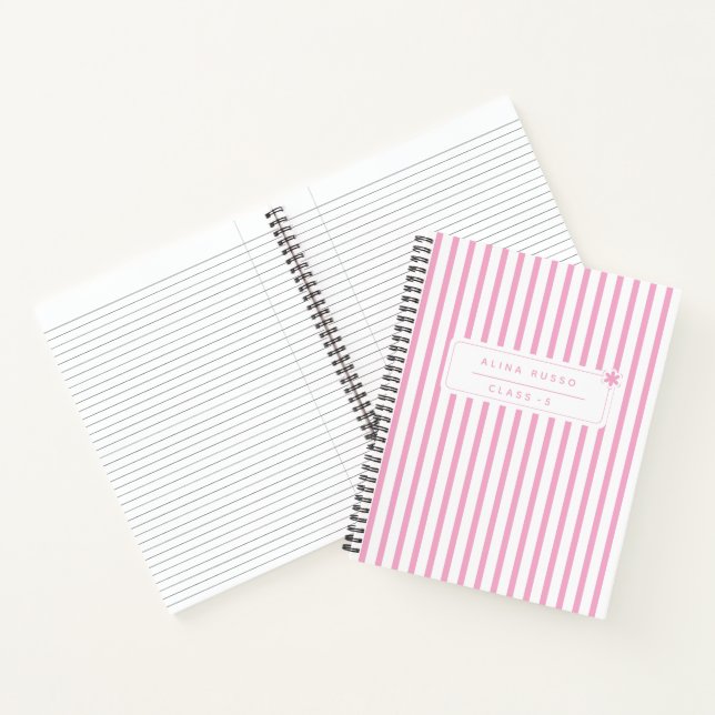 Cuaderno Kids pink minimalist Spiral Notebook (Interior)