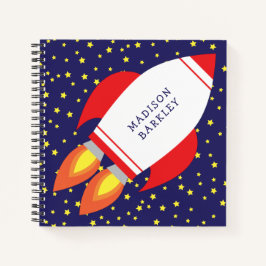 Cuaderno Kids Rocket Ship Outer Space Cute