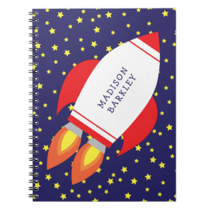 Cuaderno Kids Rocket Ship Outer Space Cute