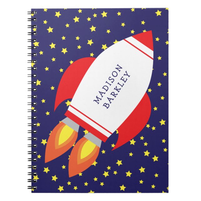 Cuaderno Kids Rocket Ship Outer Space Cute (Frente)