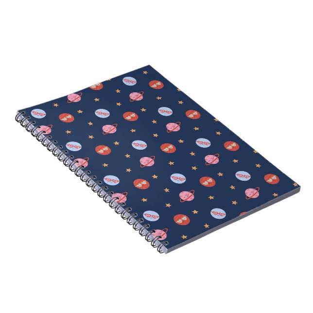 Cuaderno Kids Space Mini Pattern with Planets & Stars (Lado Derecho)