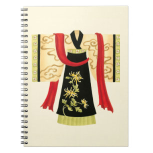 Cuaderno Kimono japonés tradicional con impresión floral