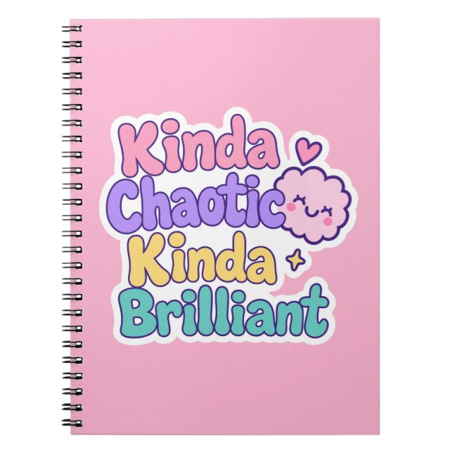 Cuaderno Kinda Caótico Kinda Brillante ADHD Neurodiversidad (Frente)