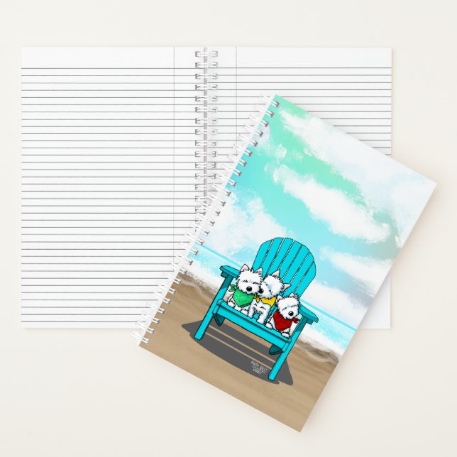 Cuaderno KiniArt Beach Westies (Interior)