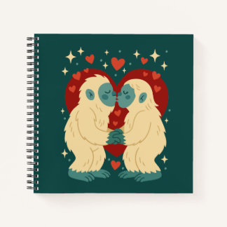 Cuaderno Kissing Yeti's Cryptid Valentine's Day Notebook