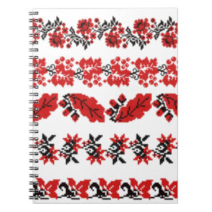 Cuaderno kit de patrón de esquema de ukraine de vectores